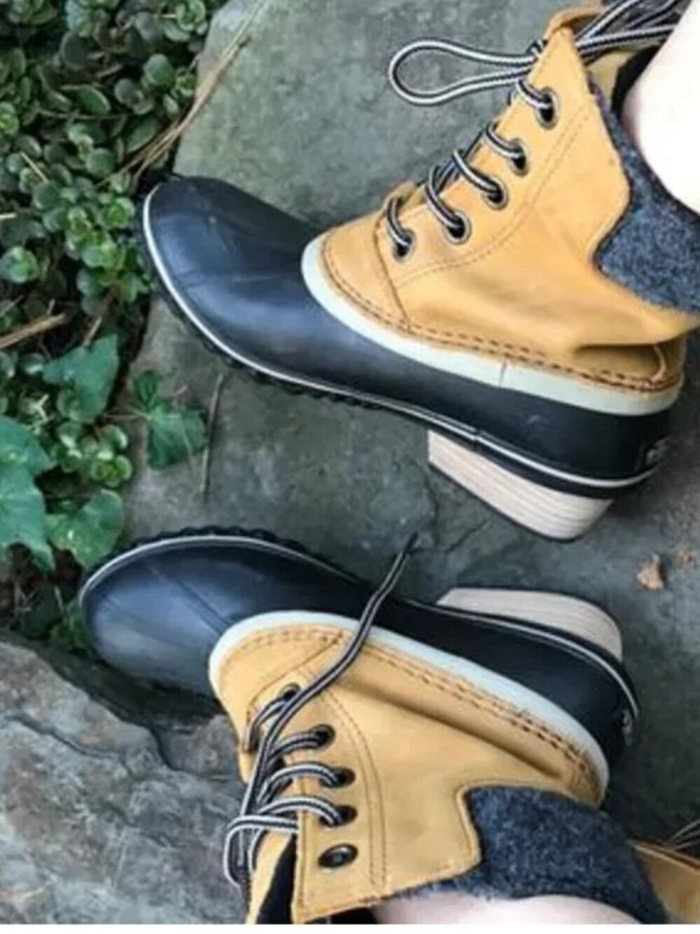 Sorel Duck Boots Slimpack II Lace Up Waterproof Leather NL3058-241 Women's 41/10